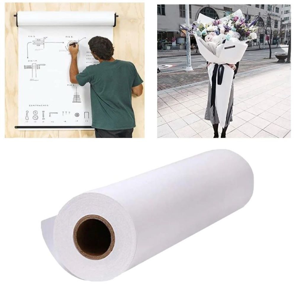 Craft Foam Roll - Rollo de papel Kraft blanco/negro/marrón para