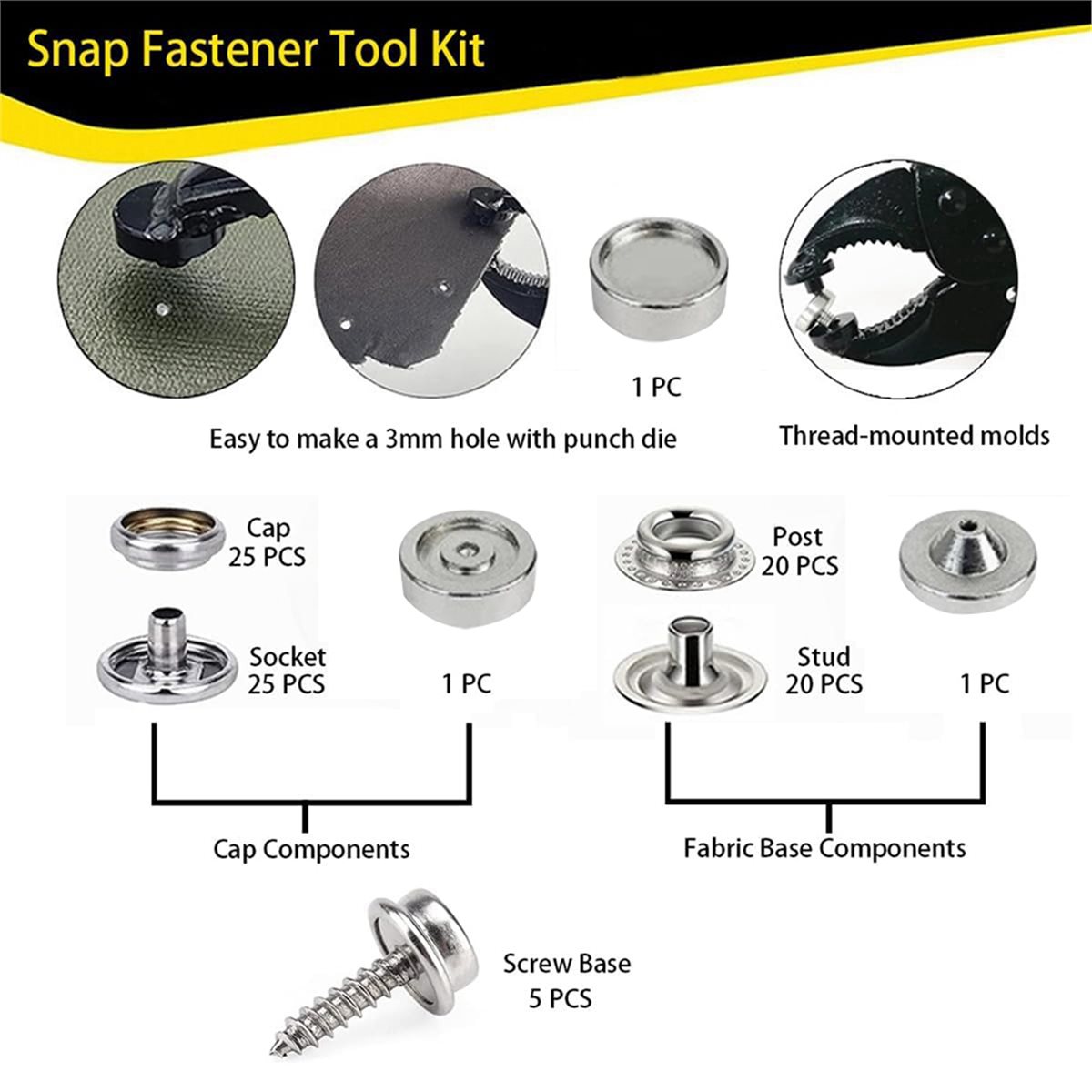 Snap Plier Setter - Kit de Herramientas para Broches a