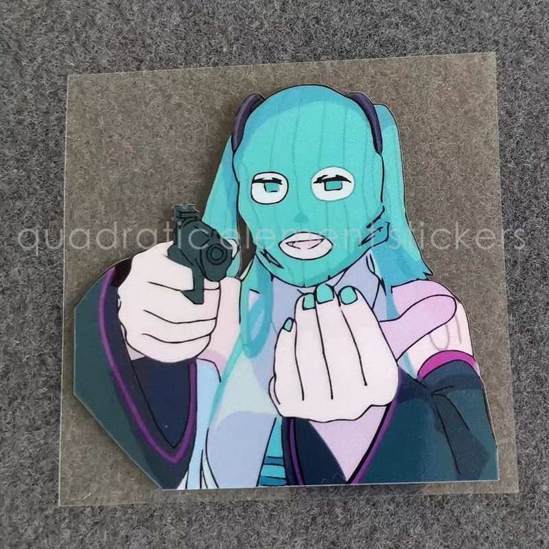 Cosplay Floating Prop - Pegatina para Motocicleta Miku, Impermeable, para