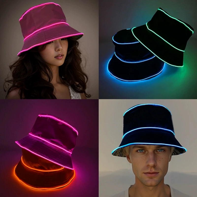 Led El Wire - Gorra LED de playa de color