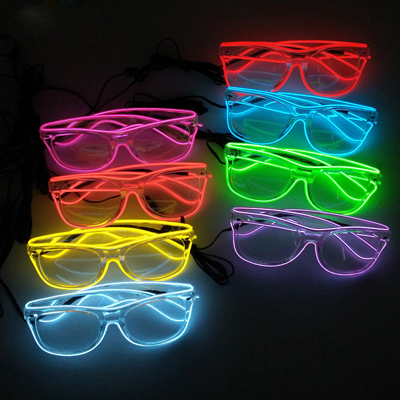 Led El Wire - Gafas LED transparentes con cable EL
