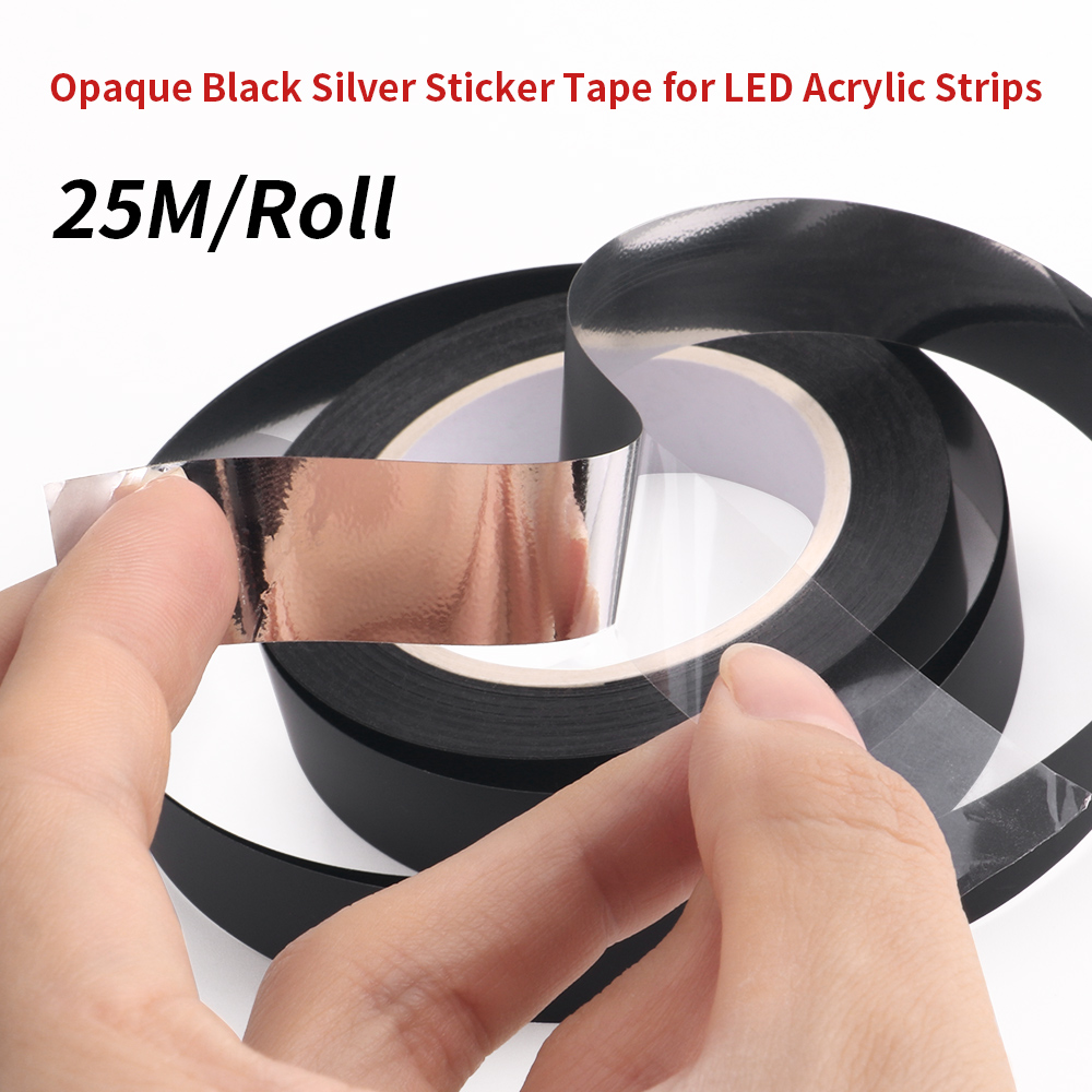 Led El Wire - 25 m/rollo de cinta adhesiva negra