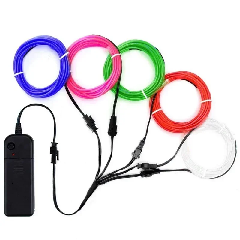 Led El Wire - Luz de neón Flexible de 1M/3M/5M,