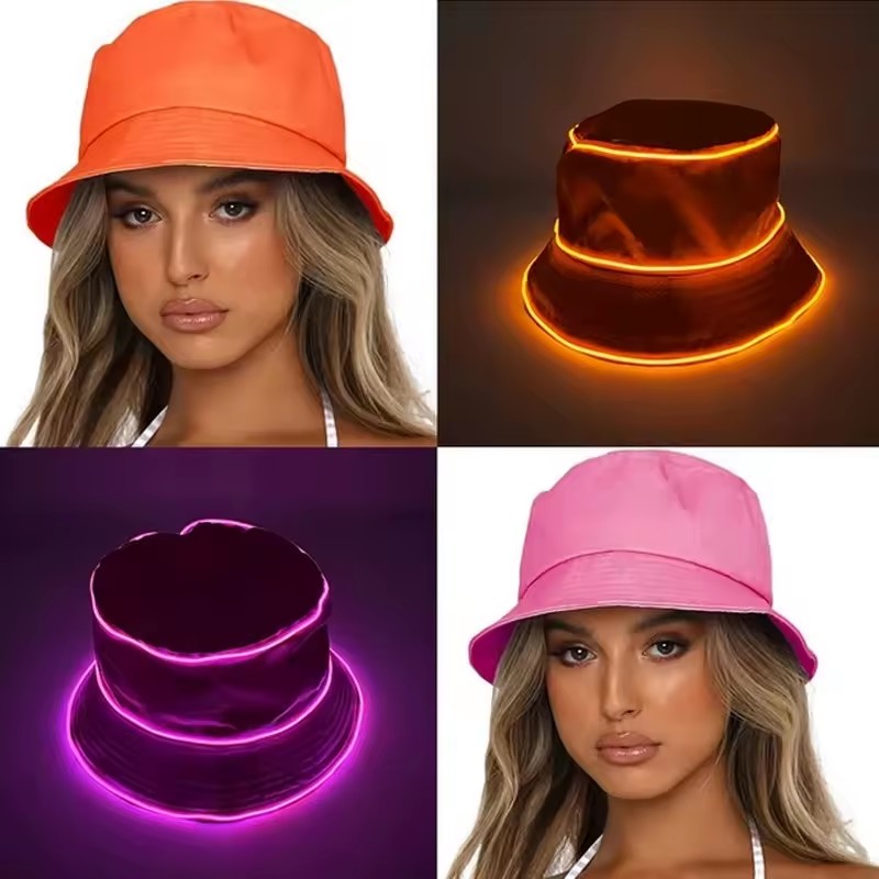 Gorra LED de playa de color só - Led El Wire reseña y precio