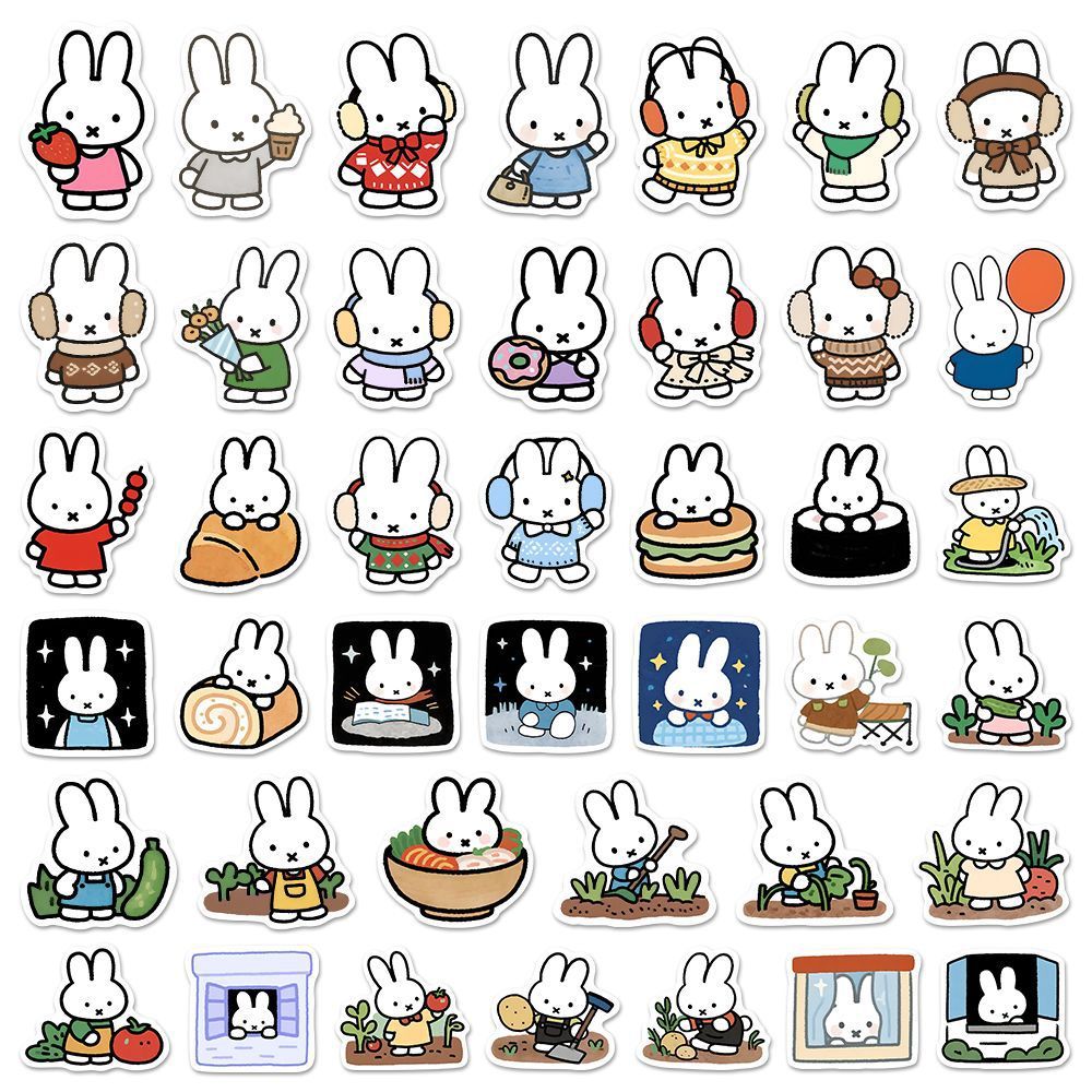 80 Pegatinas Kawaii de Miffy,  - Cosplay Floating Prop reseña y precio