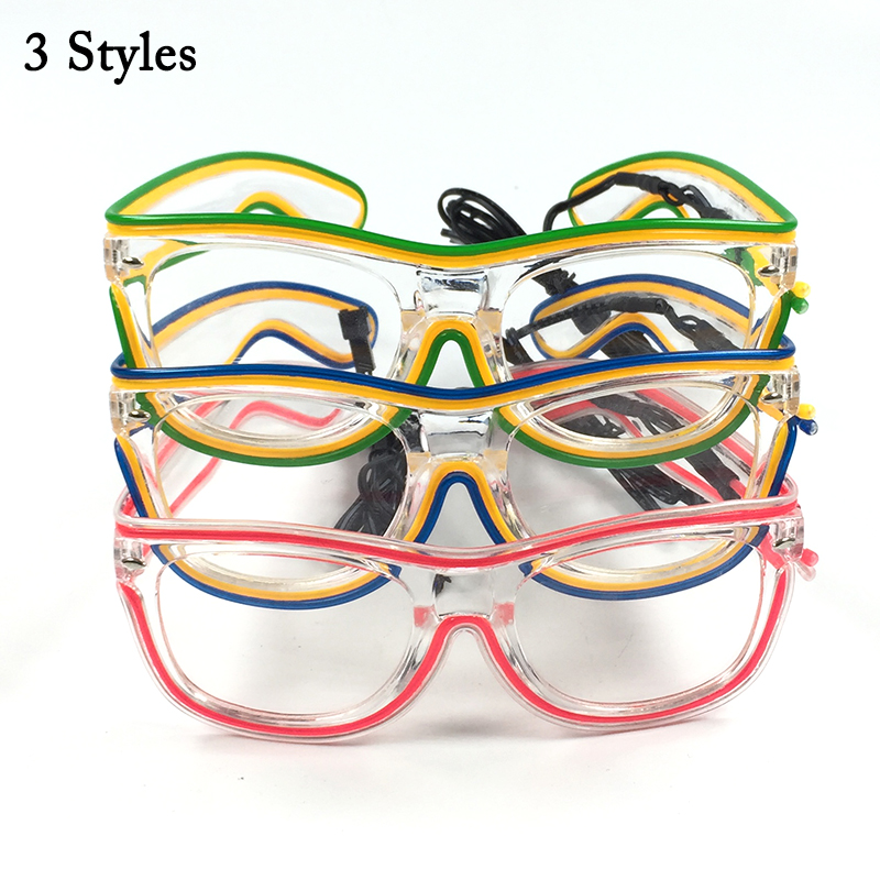 Gafas LED transparentes con ca - Led El Wire reseña y precio