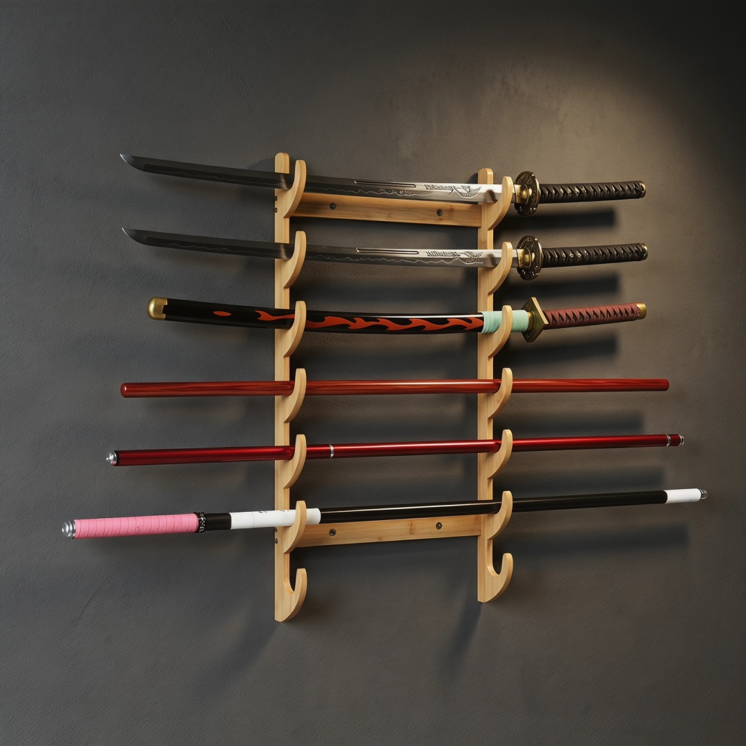 Soporte de Pared de 8 Niveles  - Cosplay Prop Katana reseña y precio