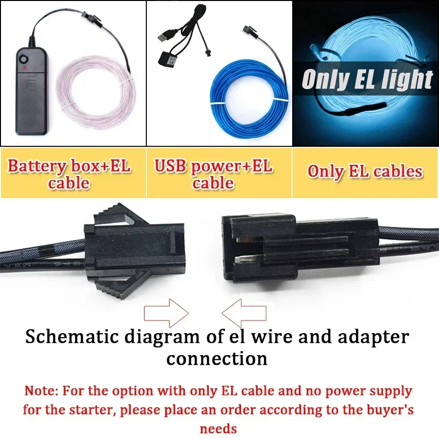 Luz de neón Flexible de 1M/3M/ - Led El Wire reseña y precio